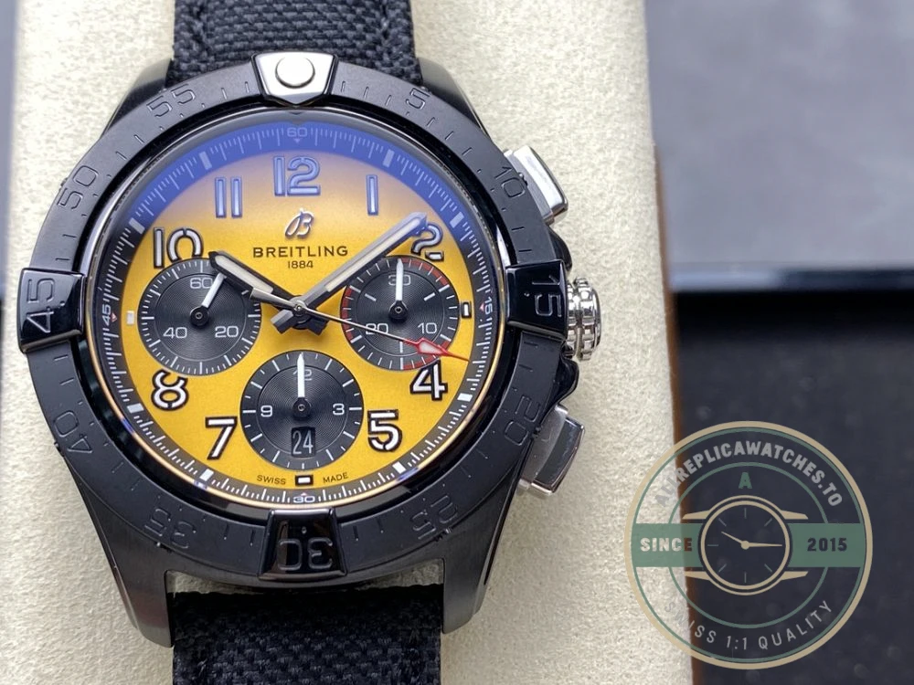 Replica Breitling Avenger Men Black Yellow Dial SB0147101I1X2 - Swiss Movement Replica Watch