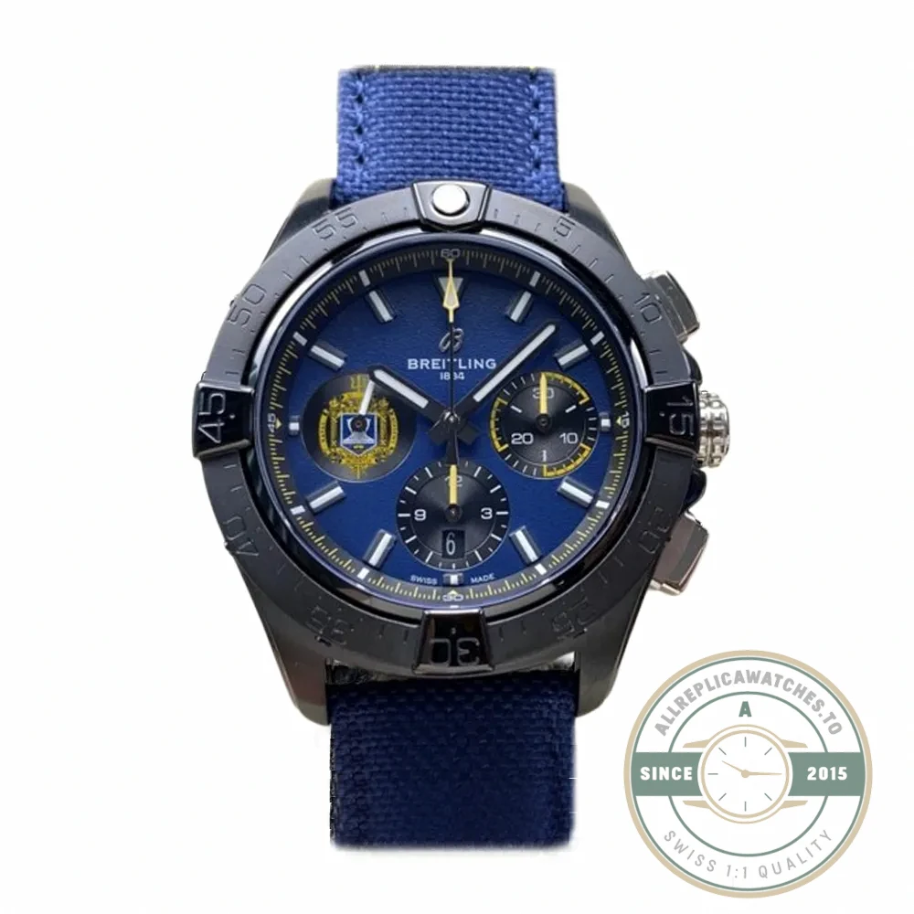 Replica Breitling Avenger Men Blue Leather SB01474A1C1X1 - Budget Luxury Replica Watch
