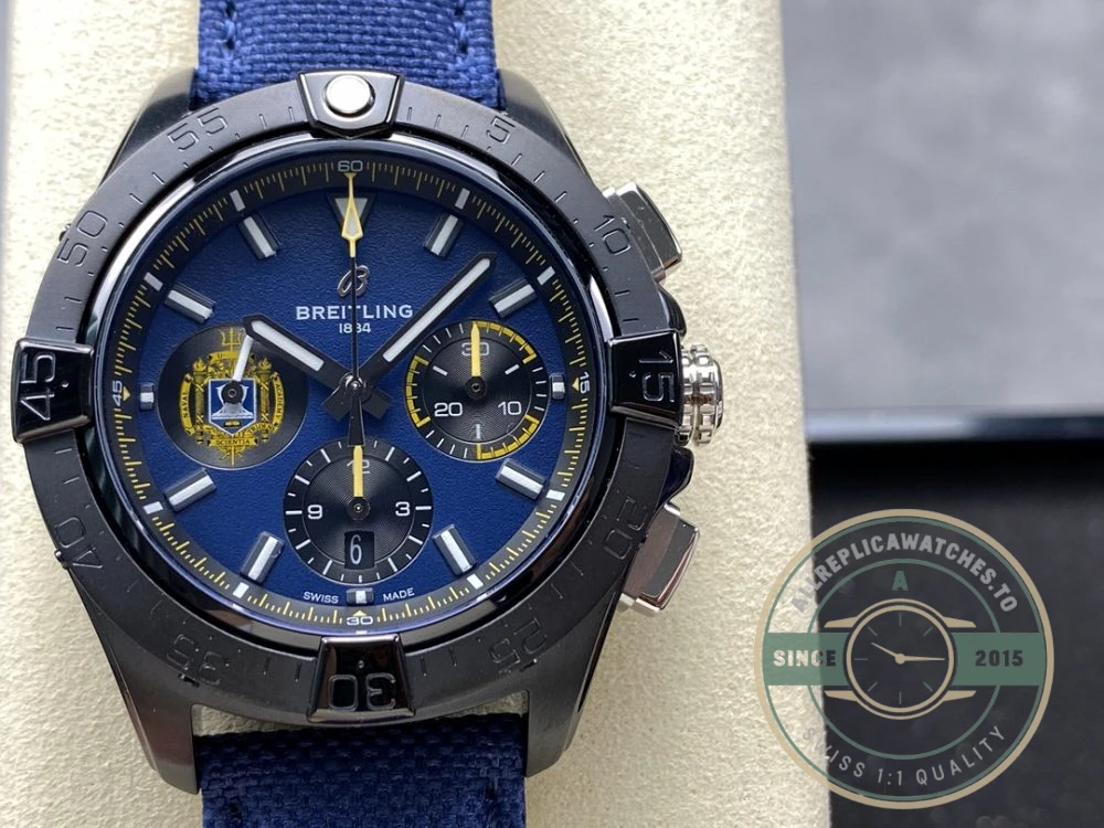 Replica Breitling Avenger Men Blue Leather SB01474A1C1X1 - Swiss Movement Replica Watch