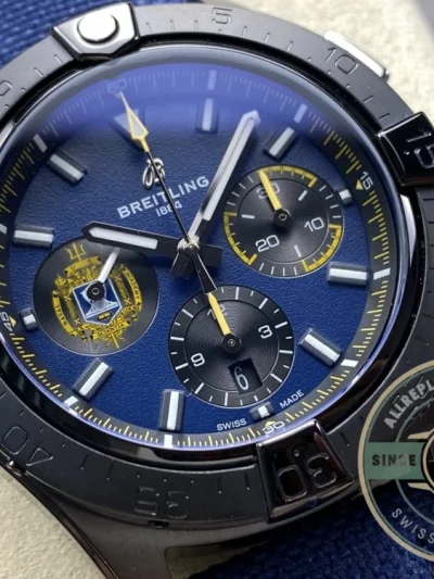 Replica Breitling Avenger Men Blue Leather SB01474A1C1X1 - Swiss-Made Clone Watch