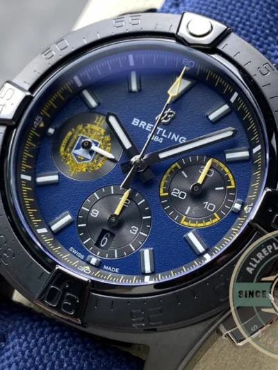 Replica Breitling Avenger Men Blue Leather SB01474A1C1X1 - Factory Super Clone Watch