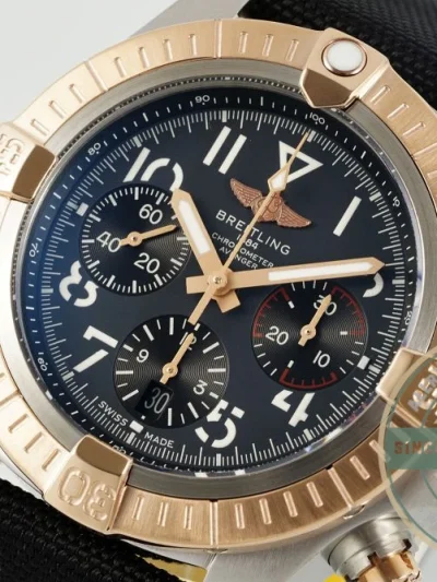 Replica Breitling Avenger Stainless Steel 18K Gold 45mm UB01821A1B1X1 - Top-Tier Swiss Replica Watch