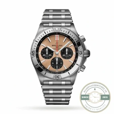Replica Breitling Chronomat Gold Stainless Steel 42 mm AB0134101K1A1 - Affordable Super Clone Watch