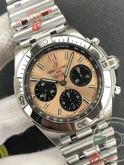 Replica Breitling Chronomat Gold Stainless Steel 42 mm AB0134101K1A1 - Top-Tier Swiss Replica Watch