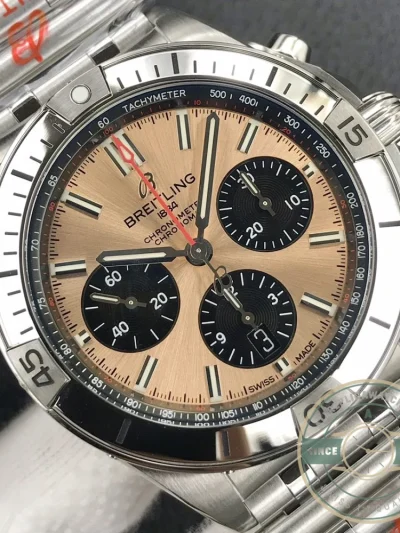 Replica Breitling Chronomat Gold Stainless Steel 42 mm AB0134101K1A1 - Budget Luxury Replica Watch