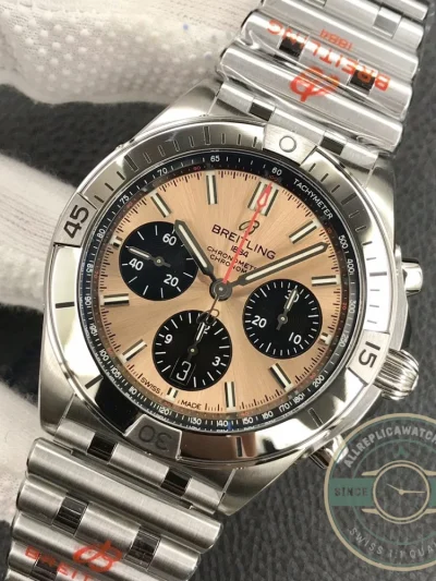 Replica Breitling Chronomat Gold Stainless Steel 42 mm AB0134101K1A1 - Best Quality Replica Watch
