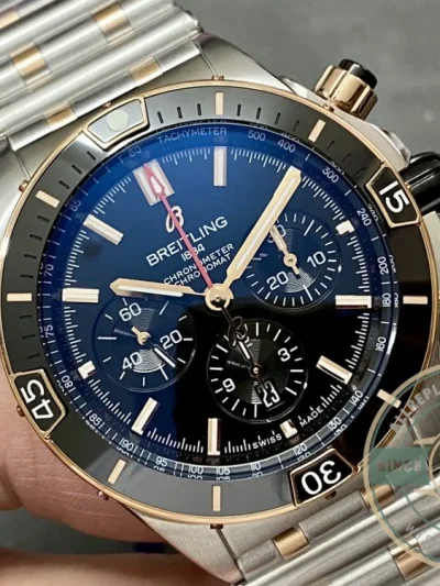Replica Breitling Chronomat Men Automatic Bicoloured Watch 44 mm UB0136251B1U1 - Factory Super Clone Watch
