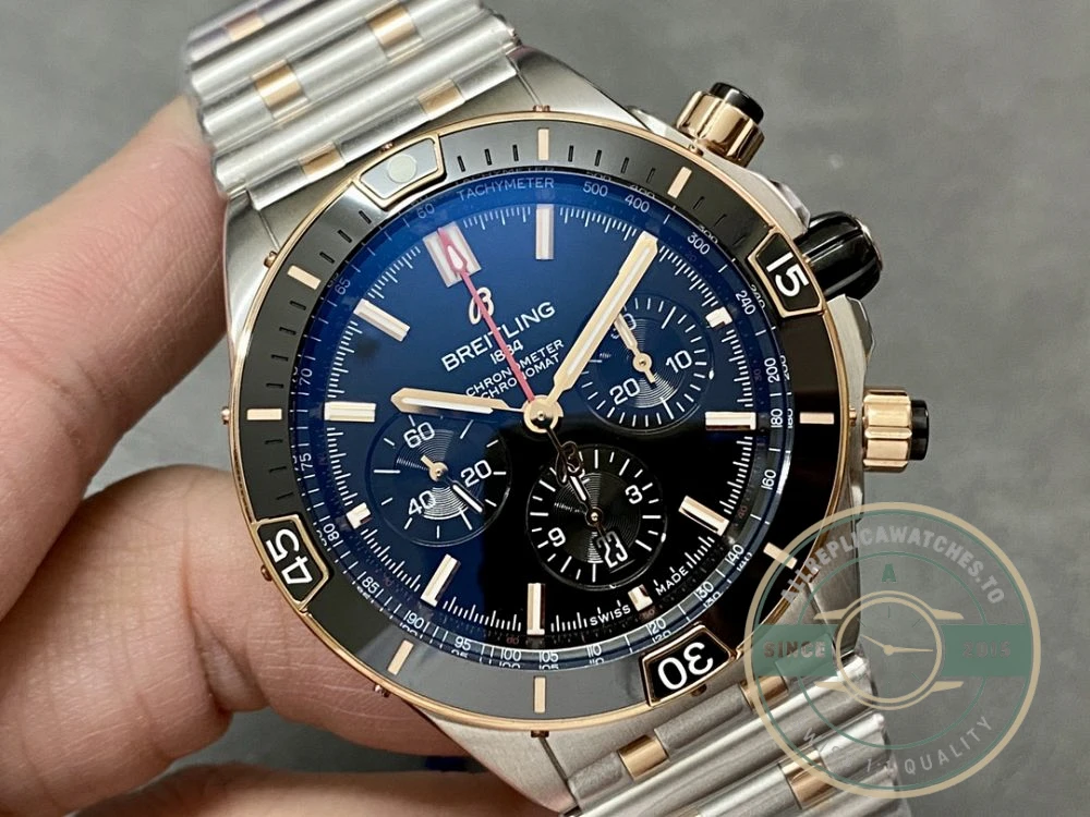 Replica Breitling Chronomat Men Automatic Bicoloured Watch 44 mm UB0136251B1U1 - Factory Super Clone Watch