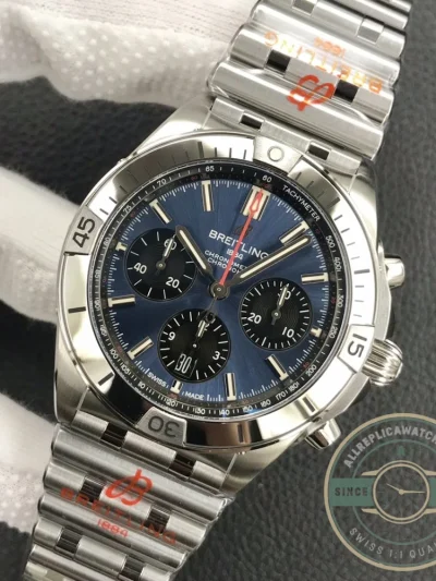 Replica Breitling Chronomat Men Blue 42 mm AB0134101C1A1 - 1:1 Swiss Replica Watch
