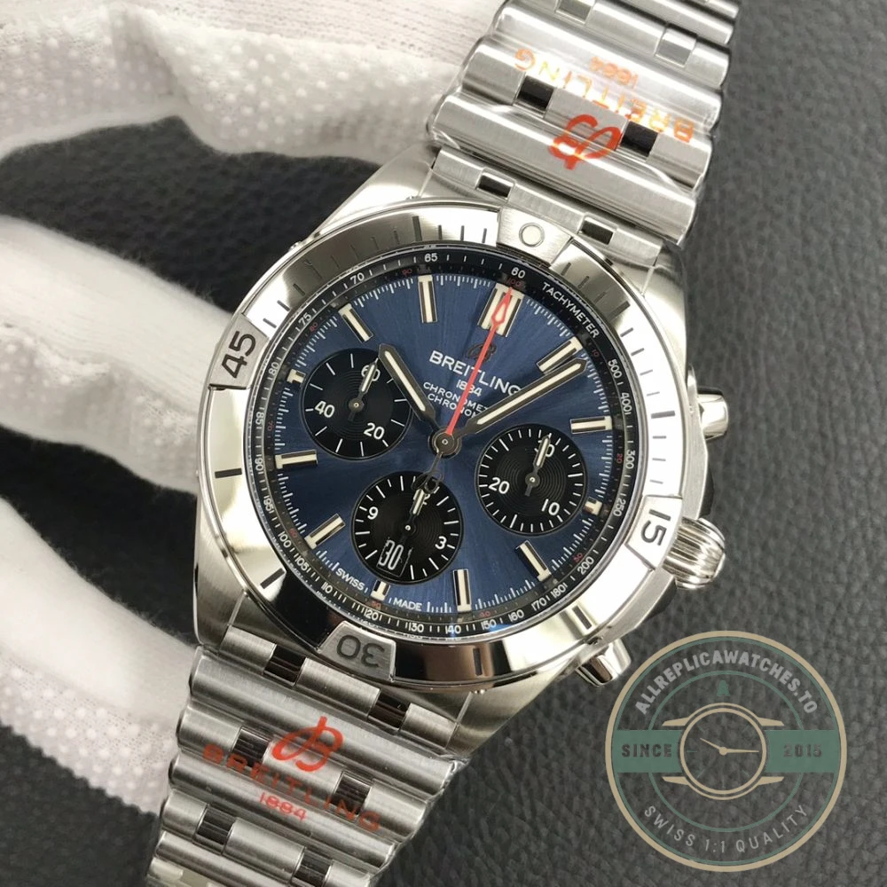 Replica Breitling Chronomat Men Blue 42 mm AB0134101C1A1 - 1:1 Swiss Replica Watch