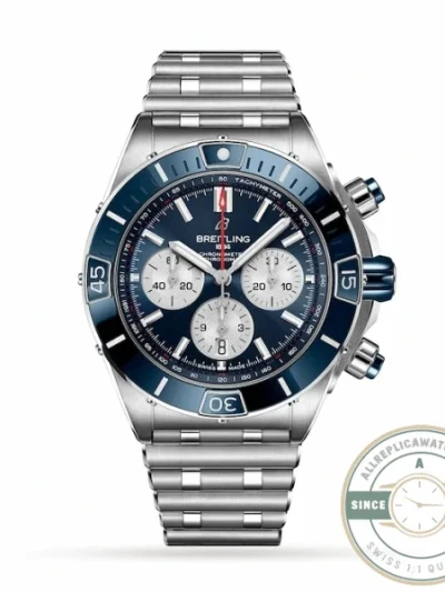 Replica Breitling Chronomat Steel Blue 44 mm AB0136161C1A1 - Budget Luxury Replica Watch