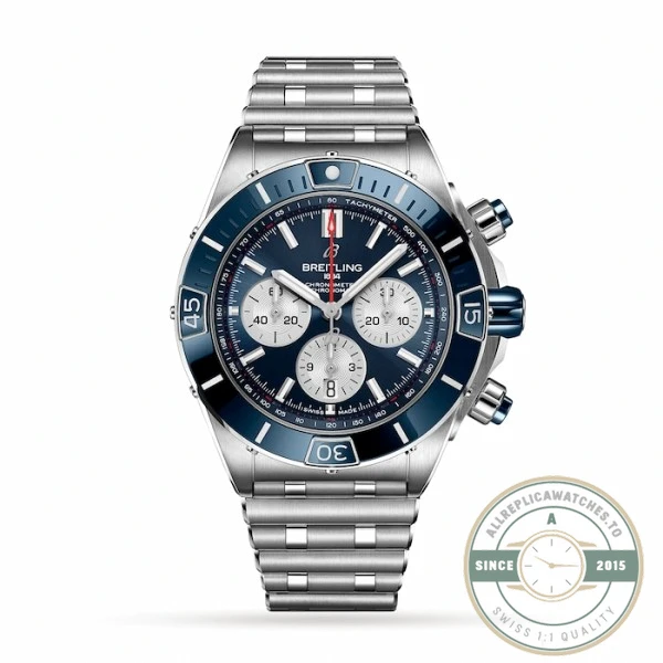 Replica Breitling Chronomat Steel Blue 44 mm AB0136161C1A1 - Budget Luxury Replica Watch
