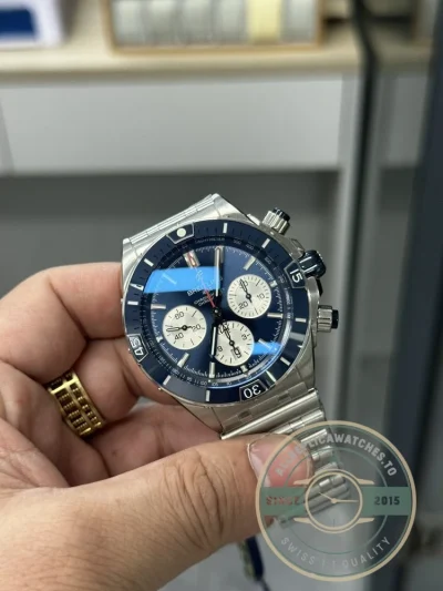 Replica Breitling Chronomat Steel Blue 44 mm AB0136161C1A1 - 1:1 Swiss Replica Watch