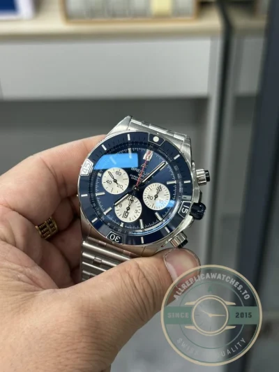 Replica Breitling Chronomat Steel Blue 44 mm AB0136161C1A1 - Swiss-Made Clone Watch