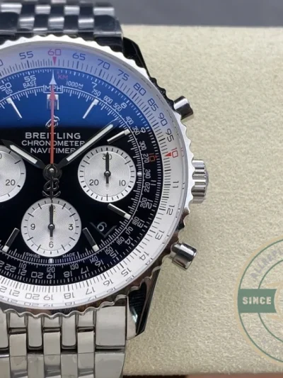 Replica Breitling Navitimer Black Stainless Steel 43mm AB0121211B1A1 - Best Quality Replica Watch