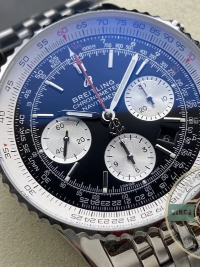 Replica Breitling Navitimer Black Stainless Steel 43mm AB0121211B1A1 - Top-Tier Swiss Replica Watch