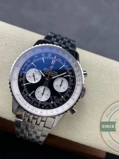Replica Breitling Navitimer Black Stainless Steel 43mm AB0121211B1A1 - Luxury Replica Watch