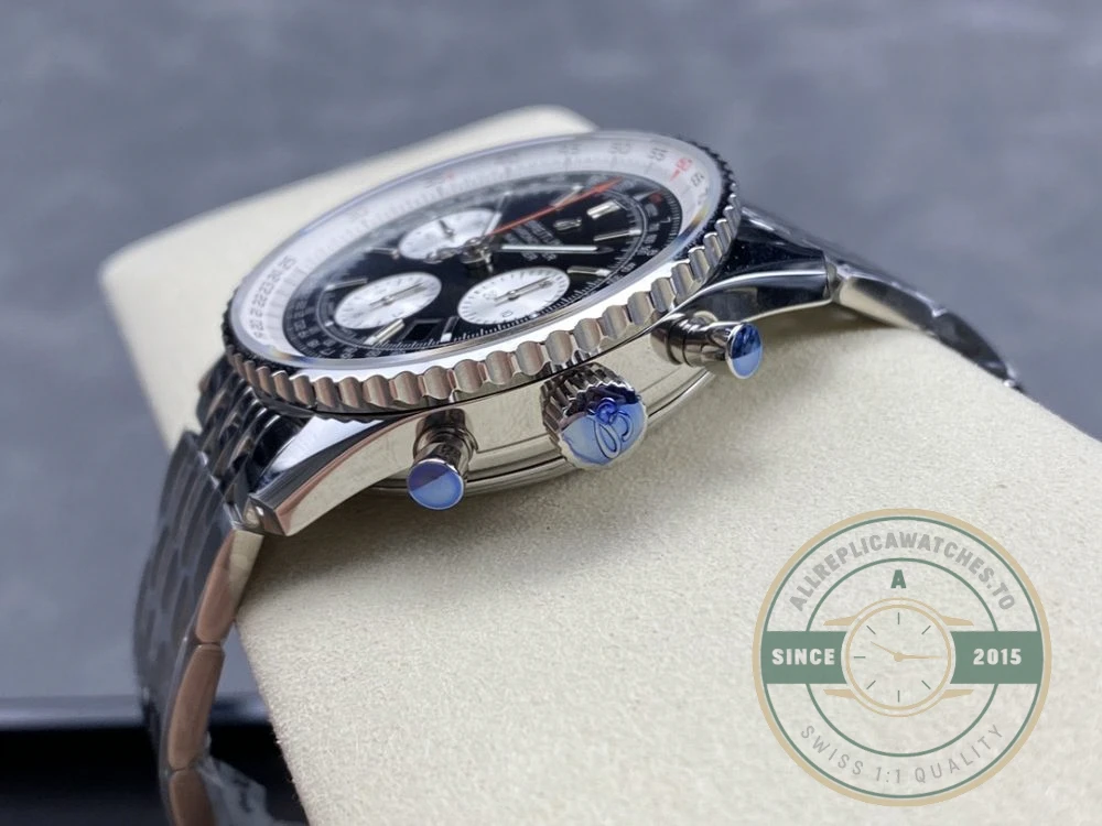 Replica Breitling Navitimer Black Stainless Steel 43mm AB0121211B1A1 - Swiss Movement Replica Watch