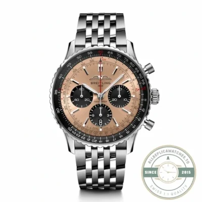 Replica Breitling Navitimer Copper Stainless Steel 43 mm AB0138241K1A1 - Budget Luxury Replica Watch