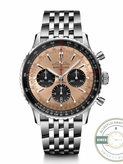 Replica Breitling Navitimer Copper Stainless Steel 43 mm AB0138241K1A1 - Budget Luxury Replica Watch