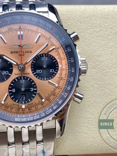 Replica Breitling Navitimer Copper Stainless Steel 43 mm AB0138241K1A1 - Affordable Super Clone Watch