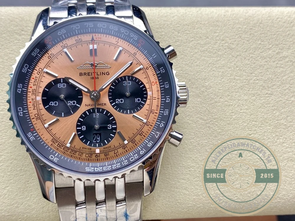 Replica Breitling Navitimer Copper Stainless Steel 43 mm AB0138241K1A1 - Affordable Super Clone Watch