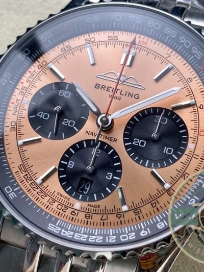 Replica Breitling Navitimer Copper Stainless Steel 43 mm AB0138241K1A1 - Swiss Movement Replica Watch