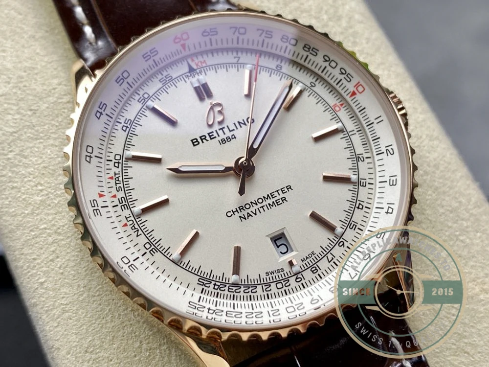 Replica Breitling Navitimer Cream Leather 41 mm R17329F41G1P1 - Luxury Replica Watch