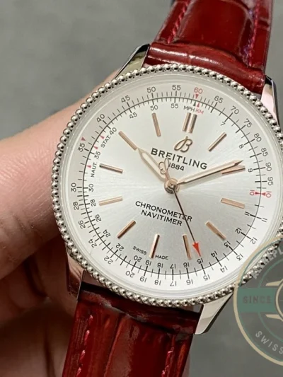 Replica Breitling Navitimer Crocodile 35 mm A17395F41G1P1 - Swiss Movement Replica Watch