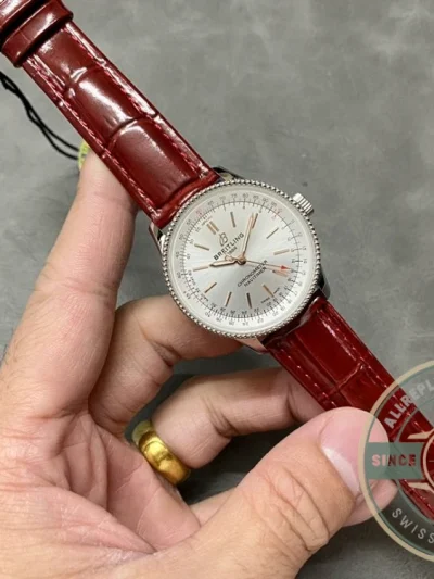 Replica Breitling Navitimer Crocodile 35 mm A17395F41G1P1 - Swiss Movement Replica Watch