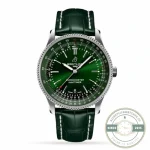 Replica Breitling Navitimer Green Dial Alligator 41 mm R32310251L1P1 - High-Grade Replica Watch