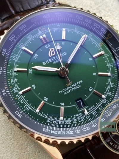 Replica Breitling Navitimer Green Dial Alligator 41 mm R32310251L1P1 - Best Quality Replica Watch