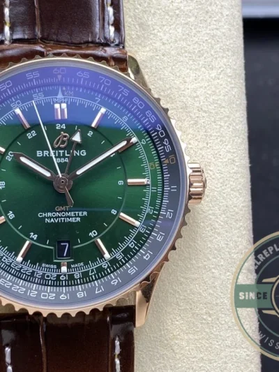 Replica Breitling Navitimer Green Dial Alligator 41 mm R32310251L1P1 - Affordable Super Clone Watch