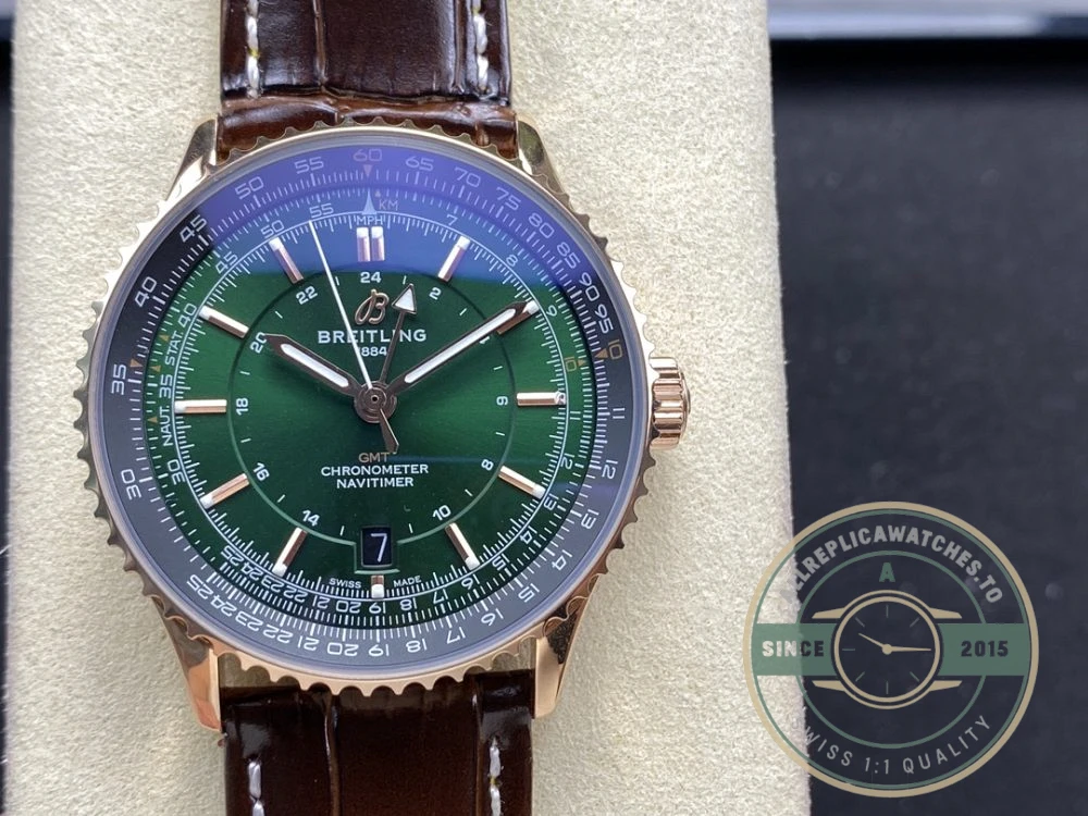 Replica Breitling Navitimer Green Dial Alligator 41 mm R32310251L1P1 - Affordable Super Clone Watch