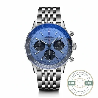 Replica Breitling Navitimer Men Blue Dial 43mm AB0138241C1A1 - Budget Luxury Replica Watch