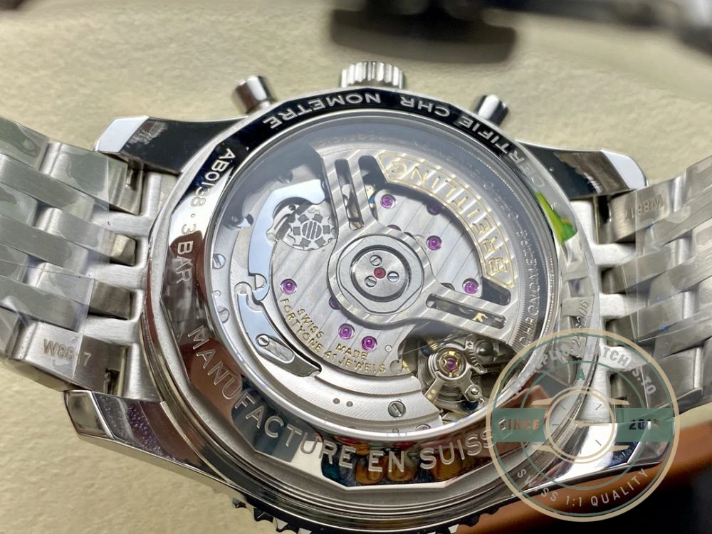 Replica Breitling Navitimer Men Green Stainless Steel 43 mm AB0138241L1A1 - Affordable Super Clone Watch