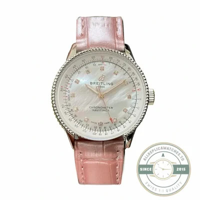 Replica Breitling Navitimer Pink Crocodile 35mm A17395211A1P3 - Swiss Movement Replica Watch