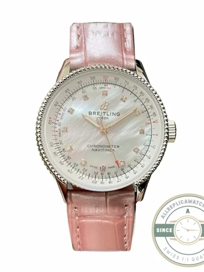 Replica Breitling Navitimer Pink Crocodile 35mm A17395211A1P3 - Swiss Movement Replica Watch
