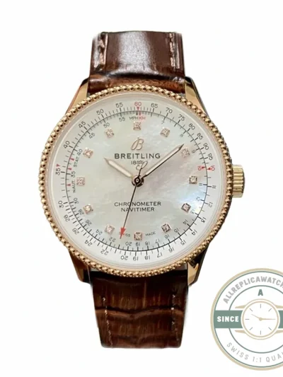 Replica Breitling Navitimer Rose Gold 35mm R17395211A1P2 - Top-Tier Swiss Replica Watch