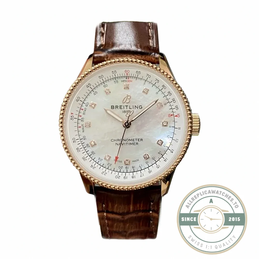 Replica Breitling Navitimer Rose Gold 35mm R17395211A1P2 - Top-Tier Swiss Replica Watch