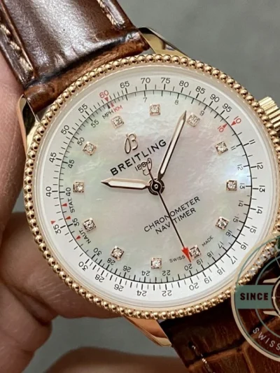 Replica Breitling Navitimer Rose Gold 35mm R17395211A1P2 - 1:1 Swiss Replica Watch