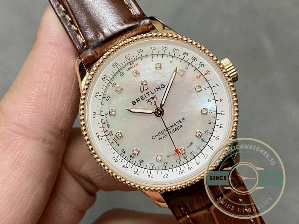 Replica Breitling Navitimer Rose Gold 35mm R17395211A1P2 - 1:1 Swiss Replica Watch