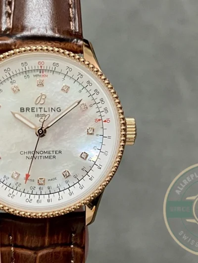 Replica Breitling Navitimer Rose Gold 35mm R17395211A1P2 - High-Grade Replica Watch