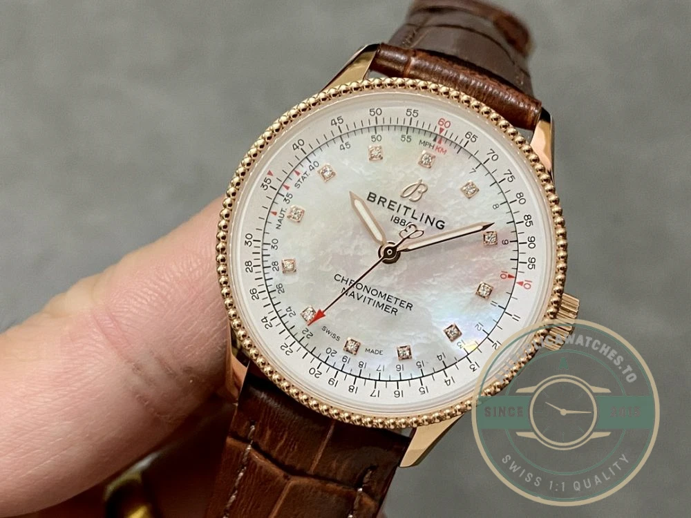 Replica Breitling Navitimer Rose Gold 35mm R17395211A1P2 - High-Grade Replica Watch