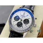 Replica Breitling Navitimer Silver Alligator 43 mm AB0138241G1P1 - High-Grade Replica Watch