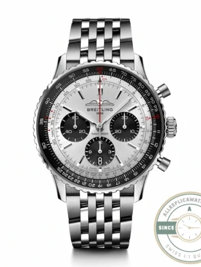 Replica Breitling Navitimer Silver Dial Stainless Steel 43 mm AB0138241G1A1 - Swiss-Made Clone Watch