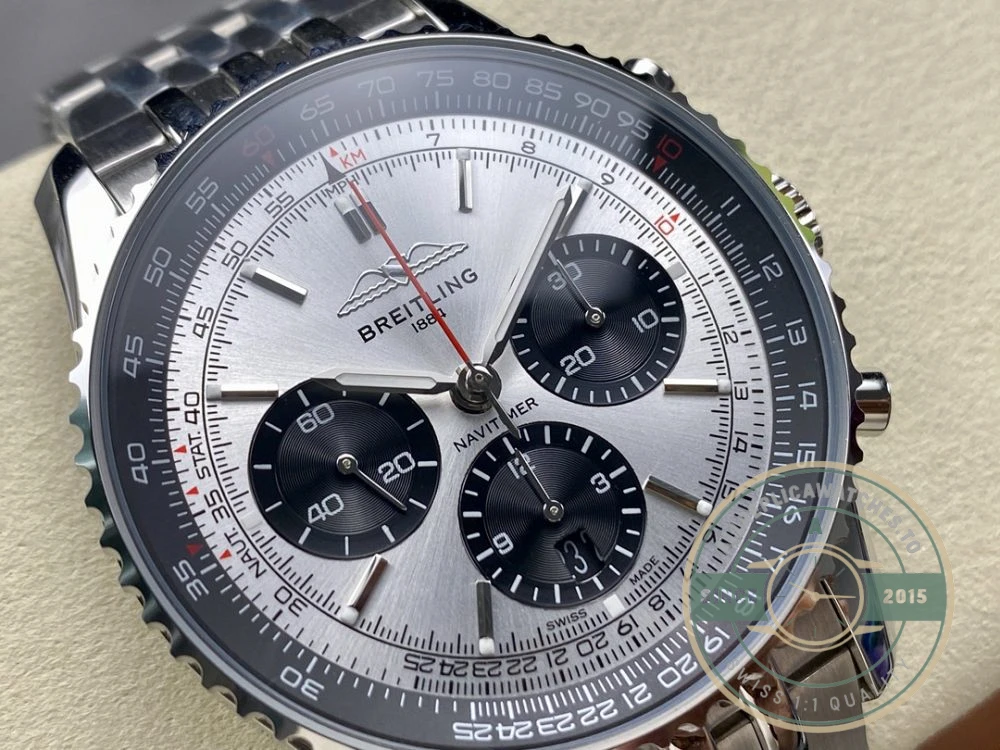 Replica Breitling Navitimer Silver Dial Stainless Steel 43 mm AB0138241G1A1 - Swiss Movement Replica Watch