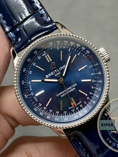 Replica Breitling Navitimer Women Blue Crocodile 35mm A17395161C1P1 - Luxury Replica Watch