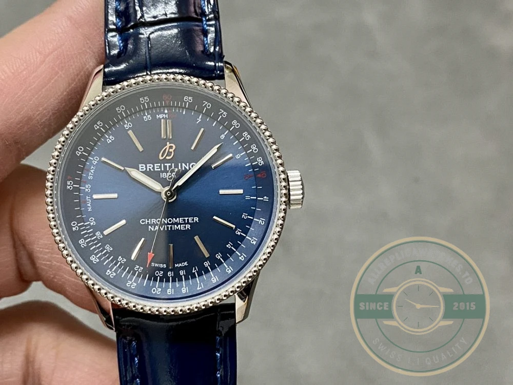 Replica Breitling Navitimer Women Blue Crocodile 35mm A17395161C1P1 - Budget Luxury Replica Watch