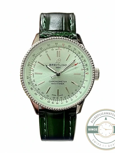 Replica Breitling Navitimer Women Green Dial Crocodile 35mm A17395361L1P1 - Swiss Movement Replica Watch